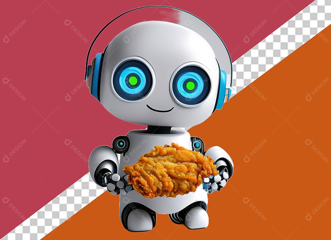 Personagem 3D Robô Para Composição PSD