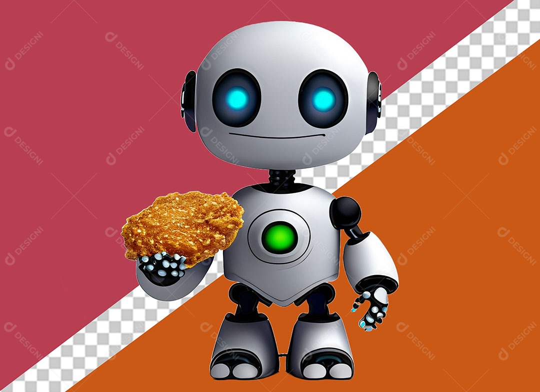 Personagem 3D Robô Para Composição PSD