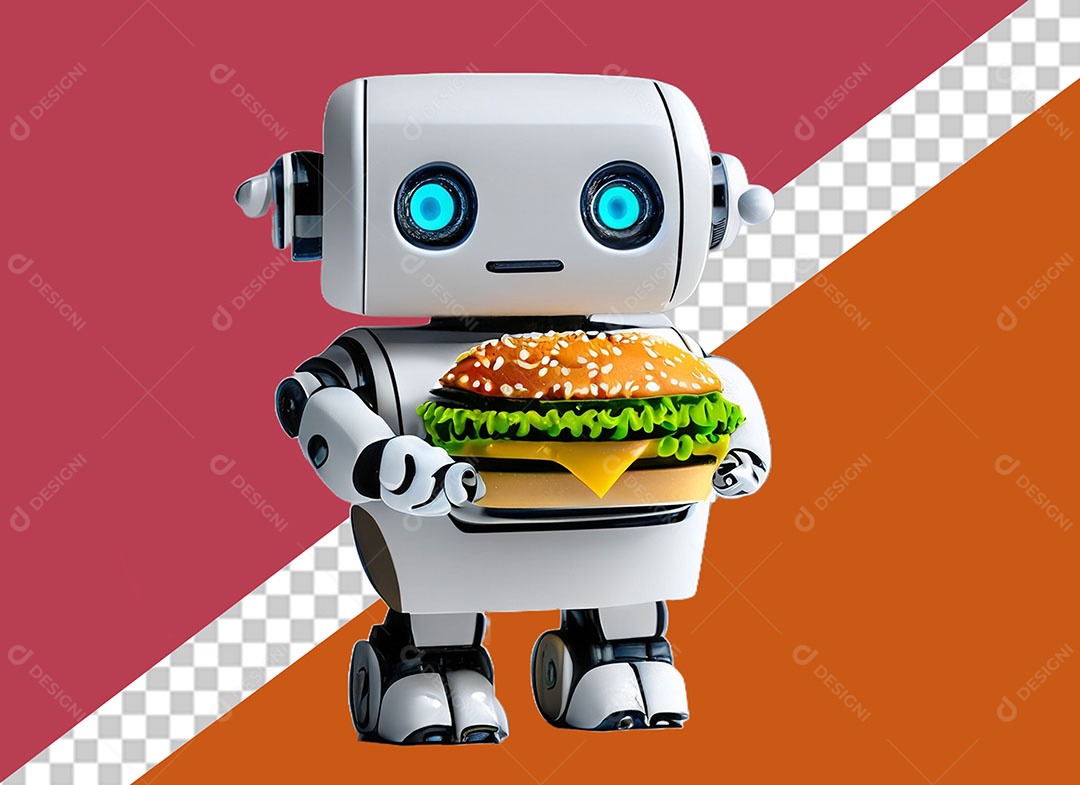 Personagem 3D Robô Para Composição PSD