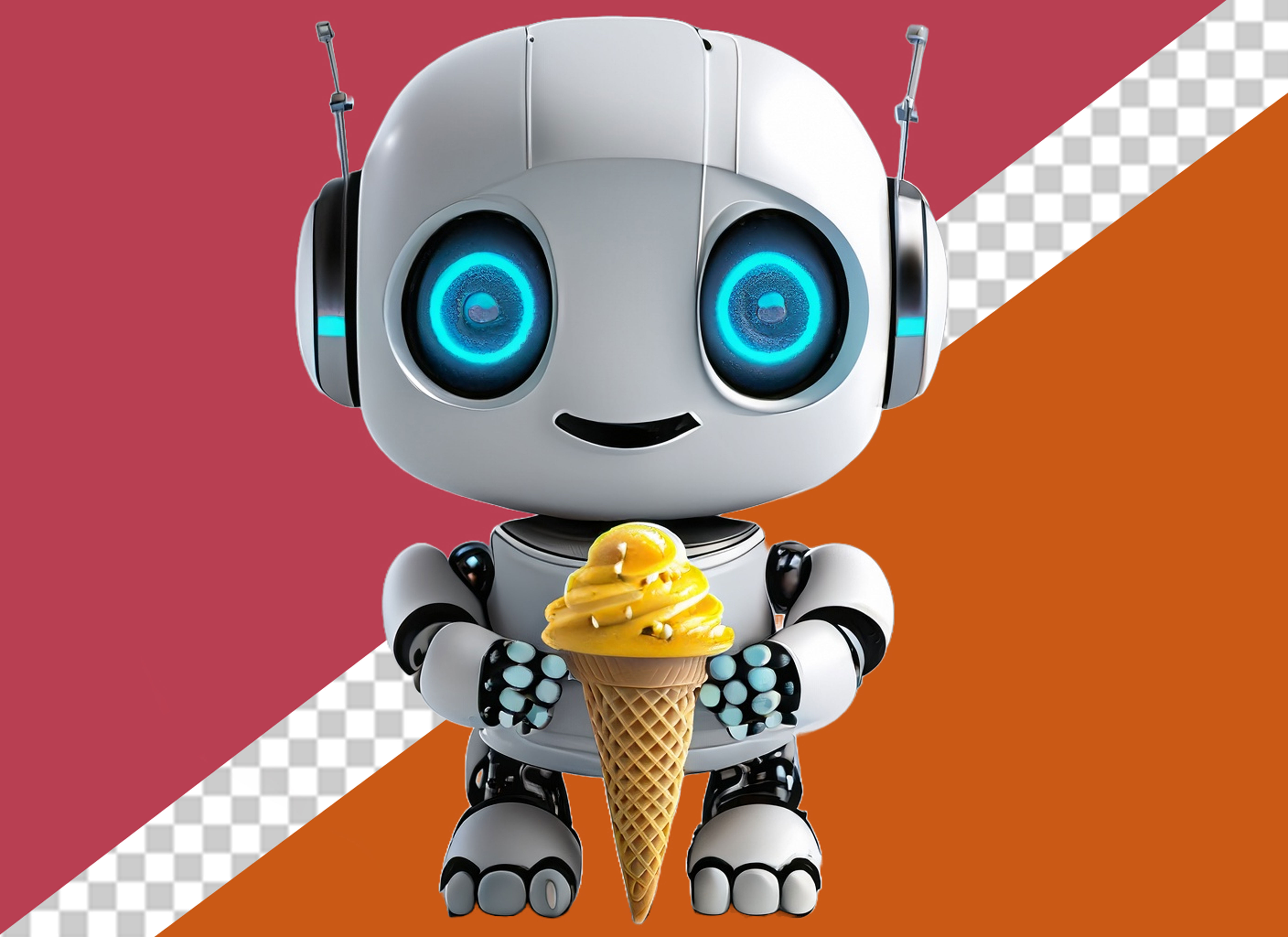 Personagem 3D Robô Para Composição PSD