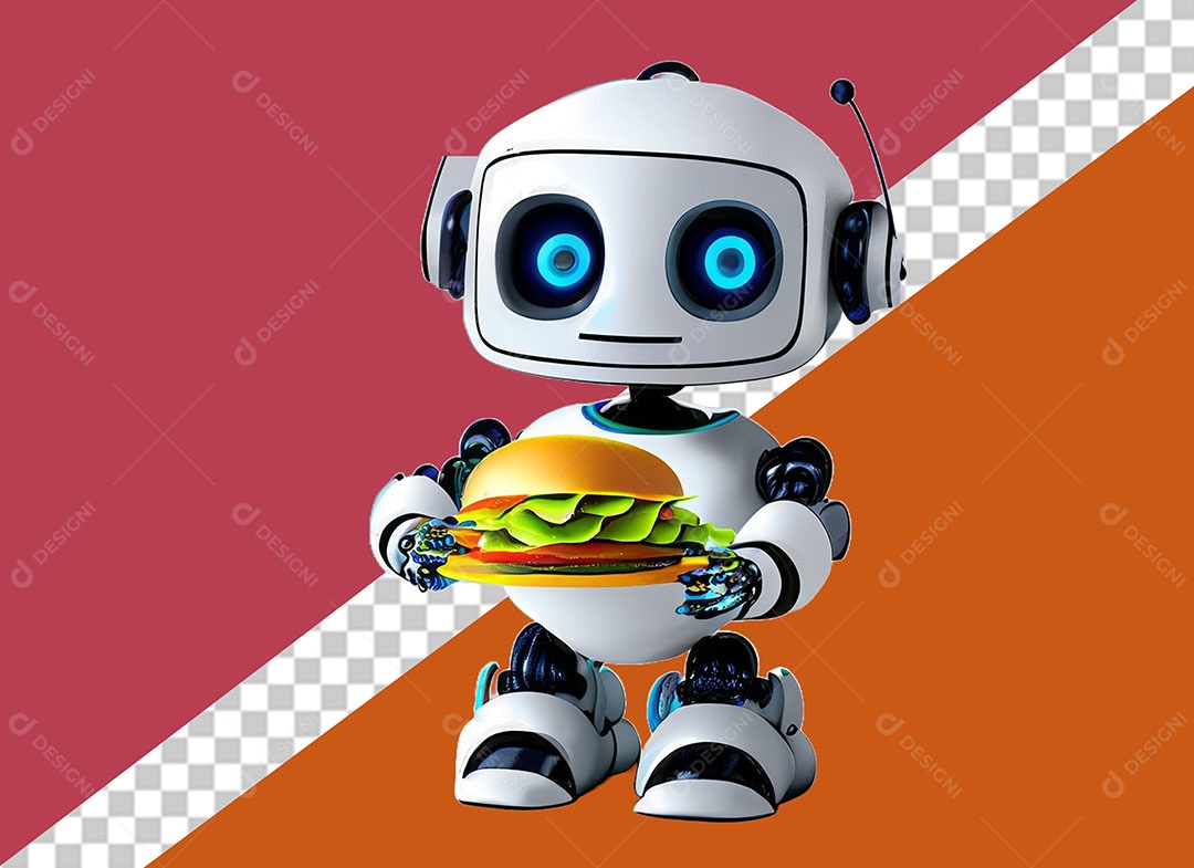 Personagem 3D Robô Para Composição PSD