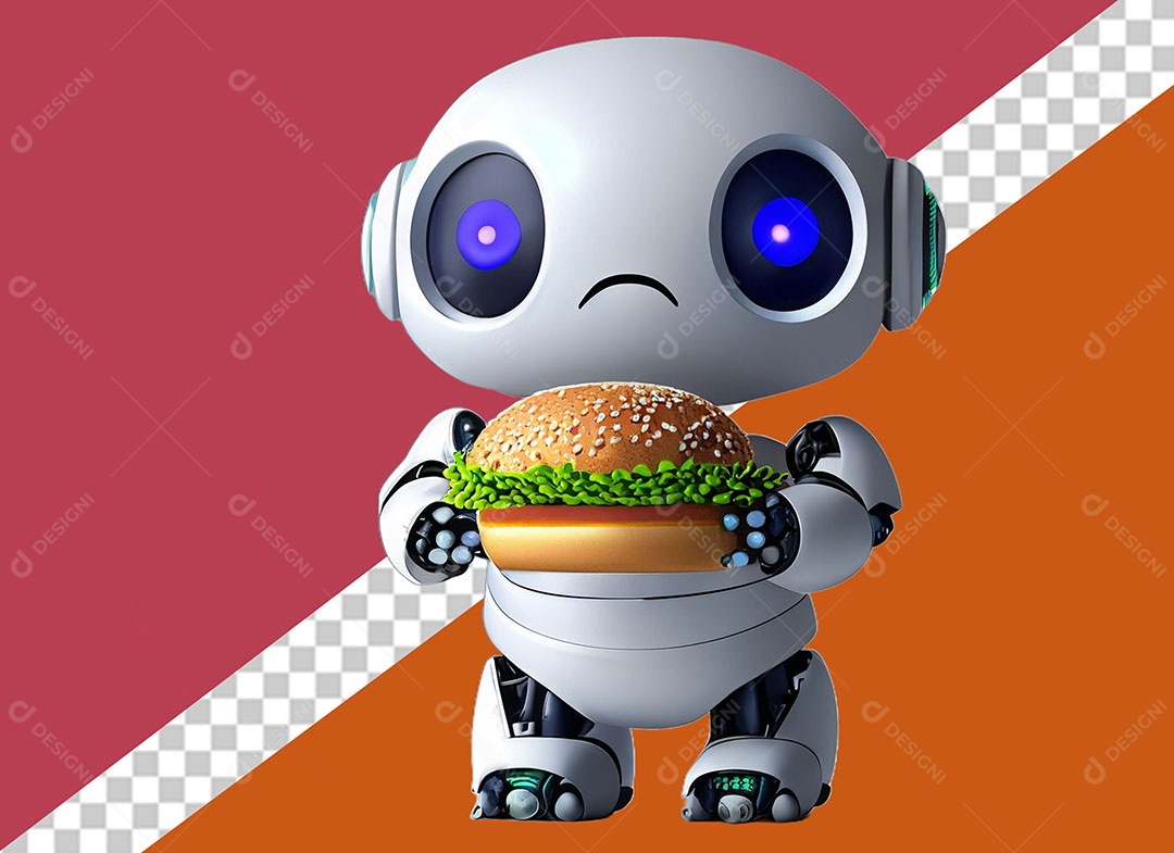 Personagem 3D Robô Para Composição PSD