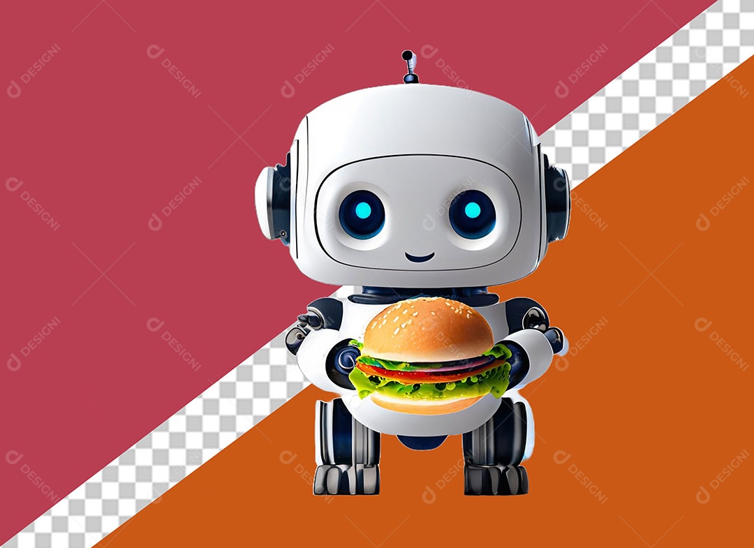 Personagem 3D Robô Para Composição PSD