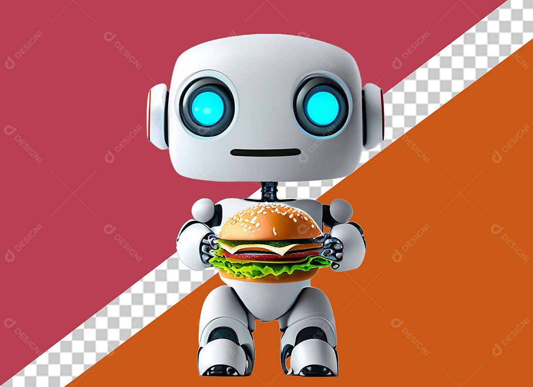Personagem 3D Robô Para Composição PSD