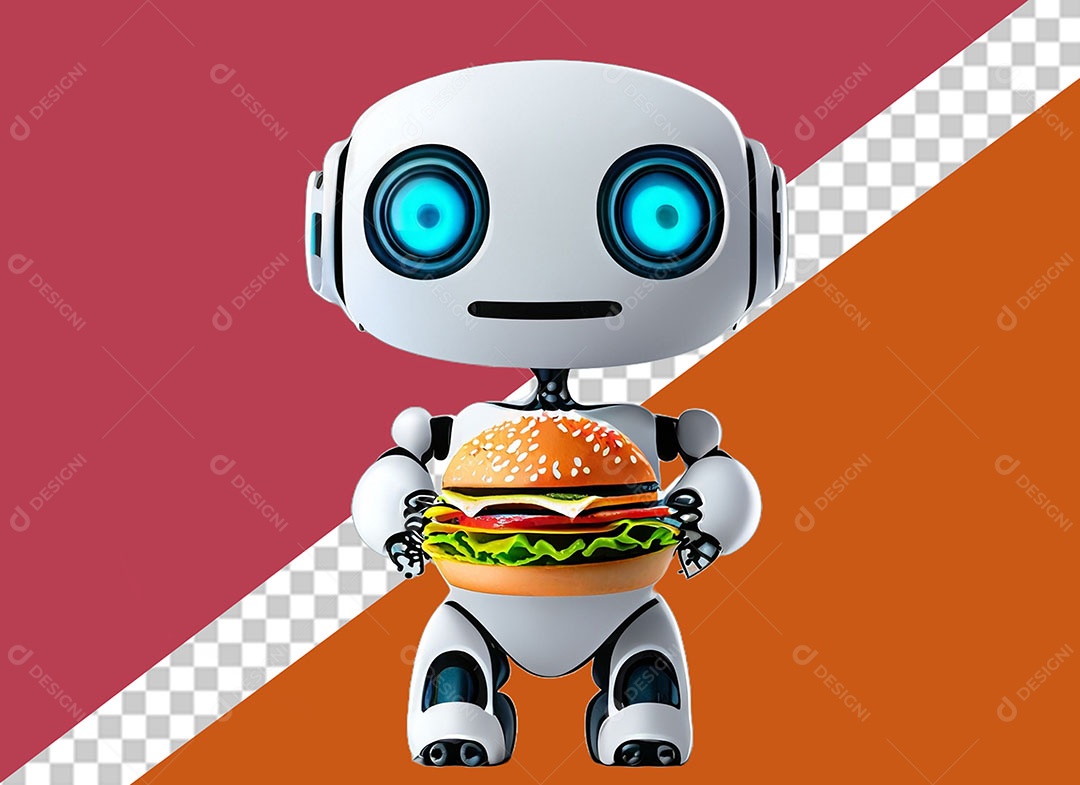 Personagem 3D Robô Para Composição PSD