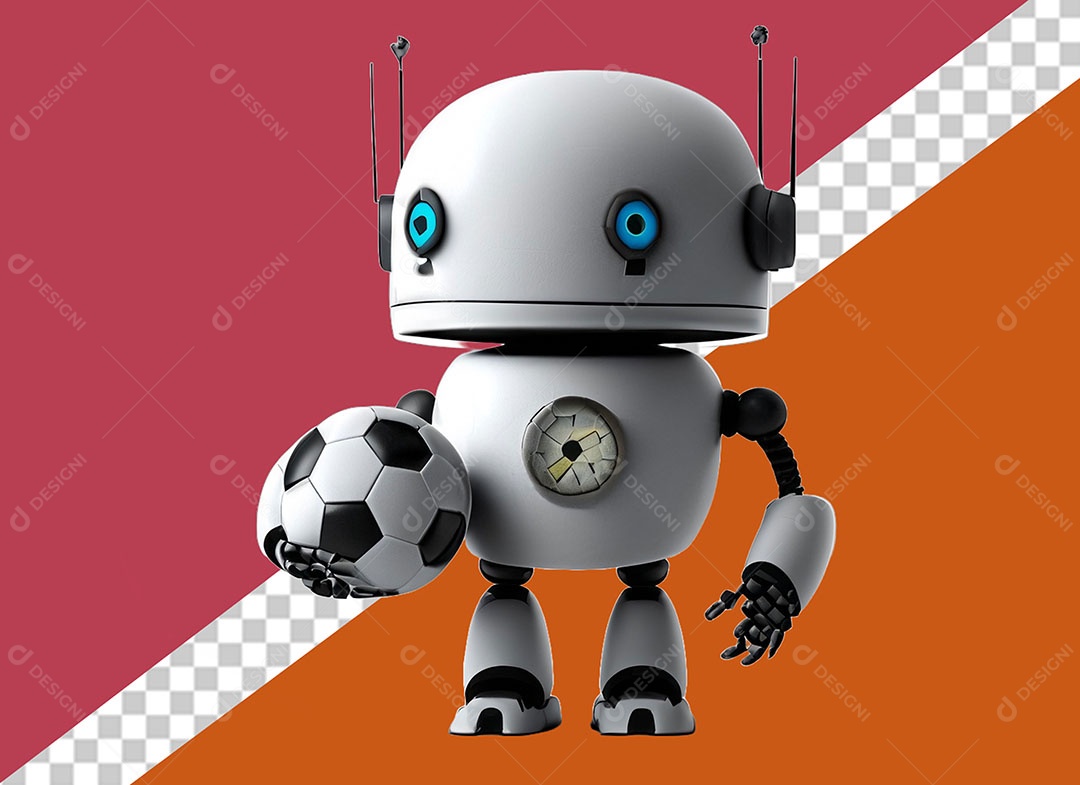 Personagem 3D Robô Para Composição PSD