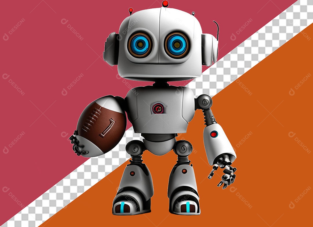 Personagem 3D Robô Para Composição PSD