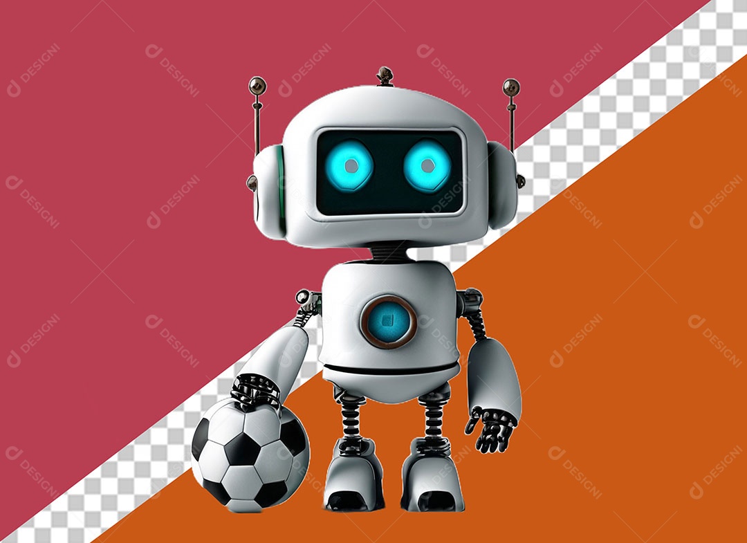 Personagem 3D Robô Para Composição PSD