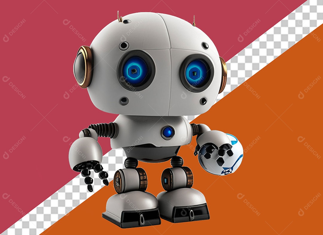 Personagem 3D Robô Para Composição PSD