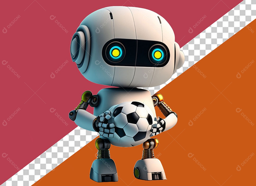 Personagem 3D Robô Para Composição PSD
