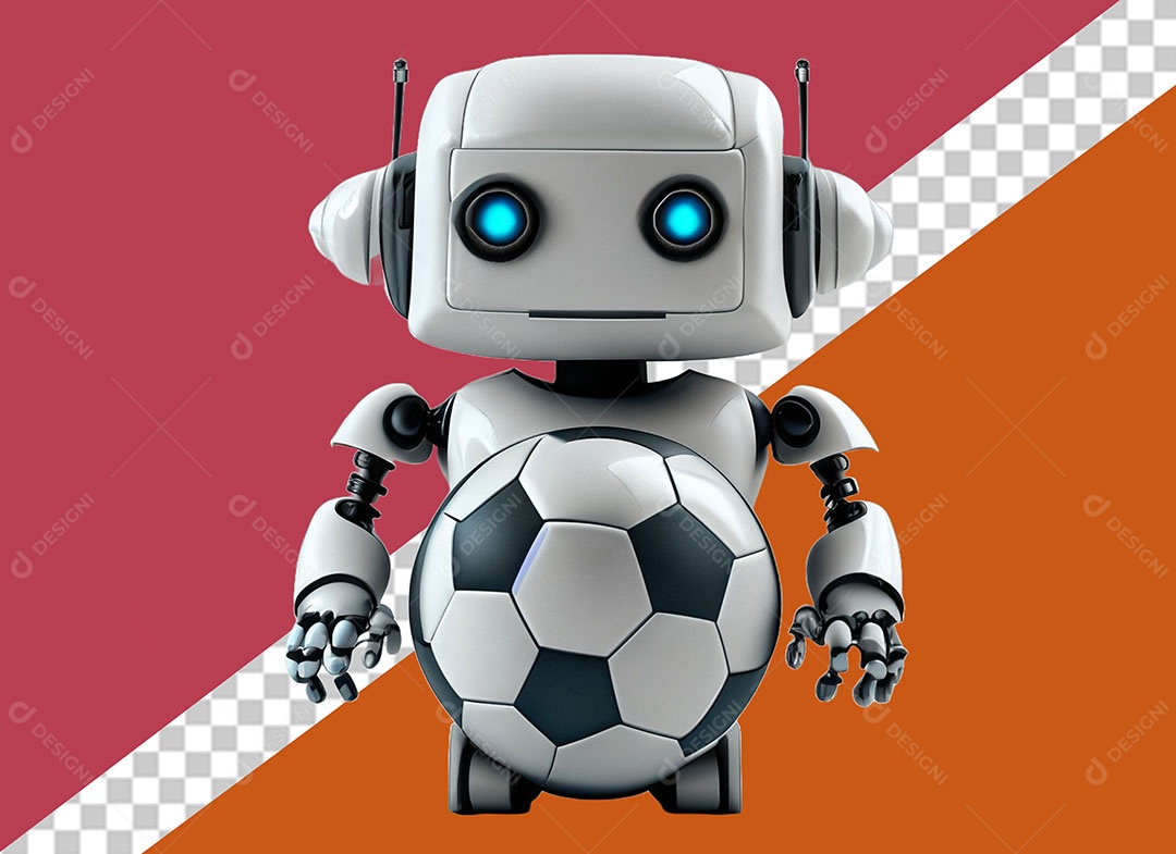 Personagem 3D Robô Para Composição PSD