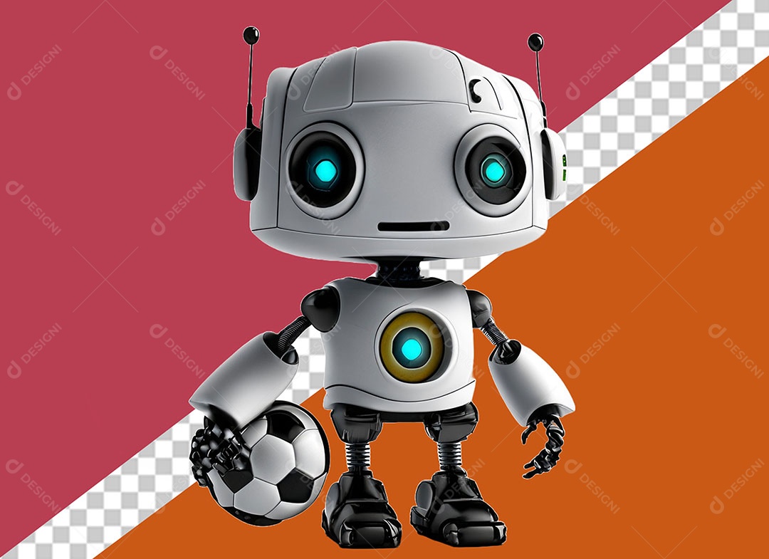Personagem 3D Robô Para Composição PSD