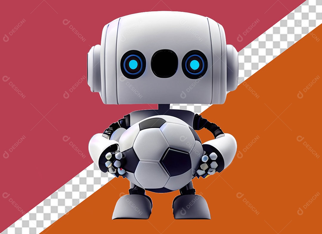 Personagem 3D Robô Para Composição PSD