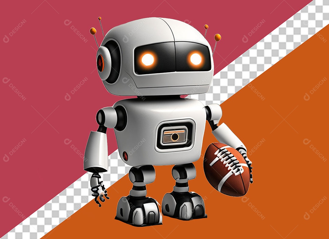 Personagem 3D Robô Para Composição PSD