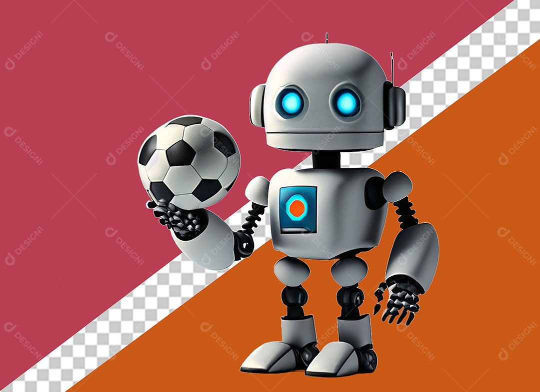 Personagem 3D Robô Para Composição PSD