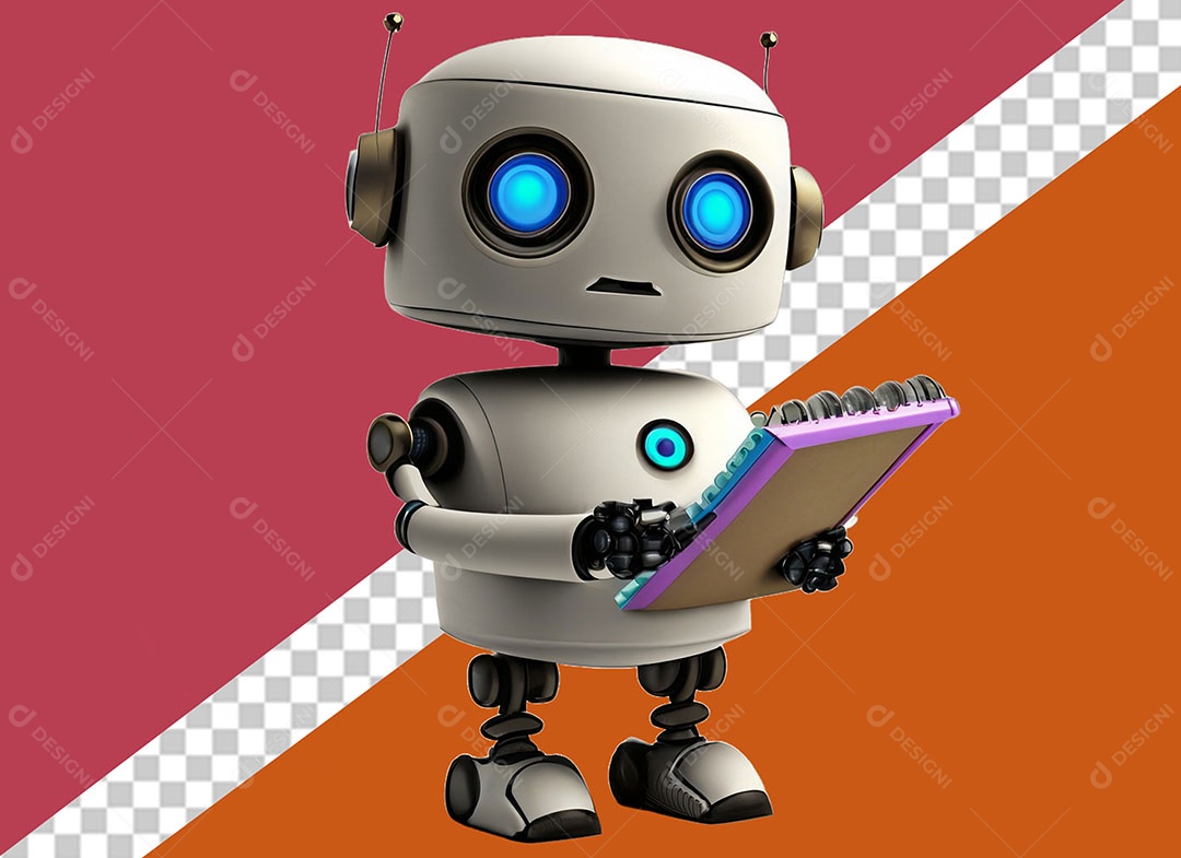 Personagem 3D Robô Para Composição PSD