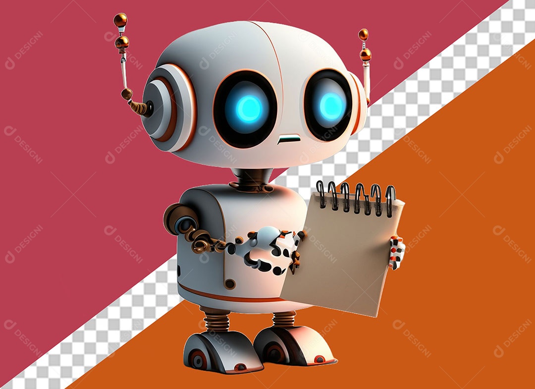 Personagem 3D Robô Para Composição PSD