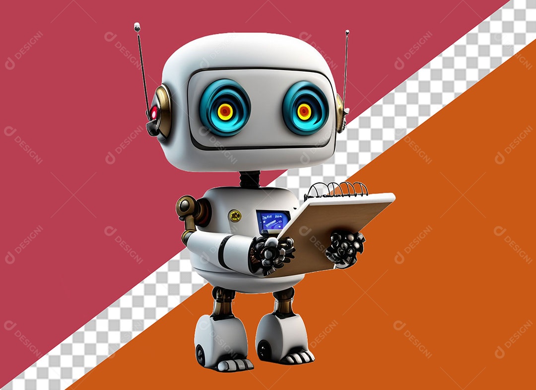 Personagem 3D Robô Para Composição PSD