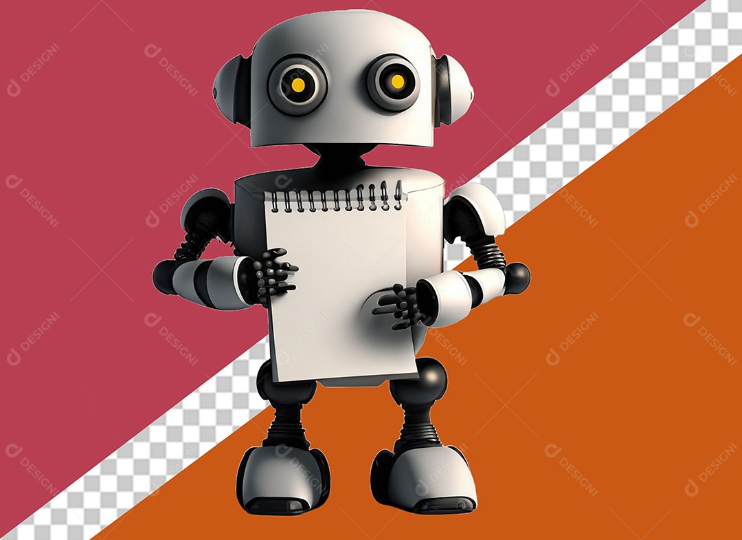 Personagem 3D Robô Para Composição PSD