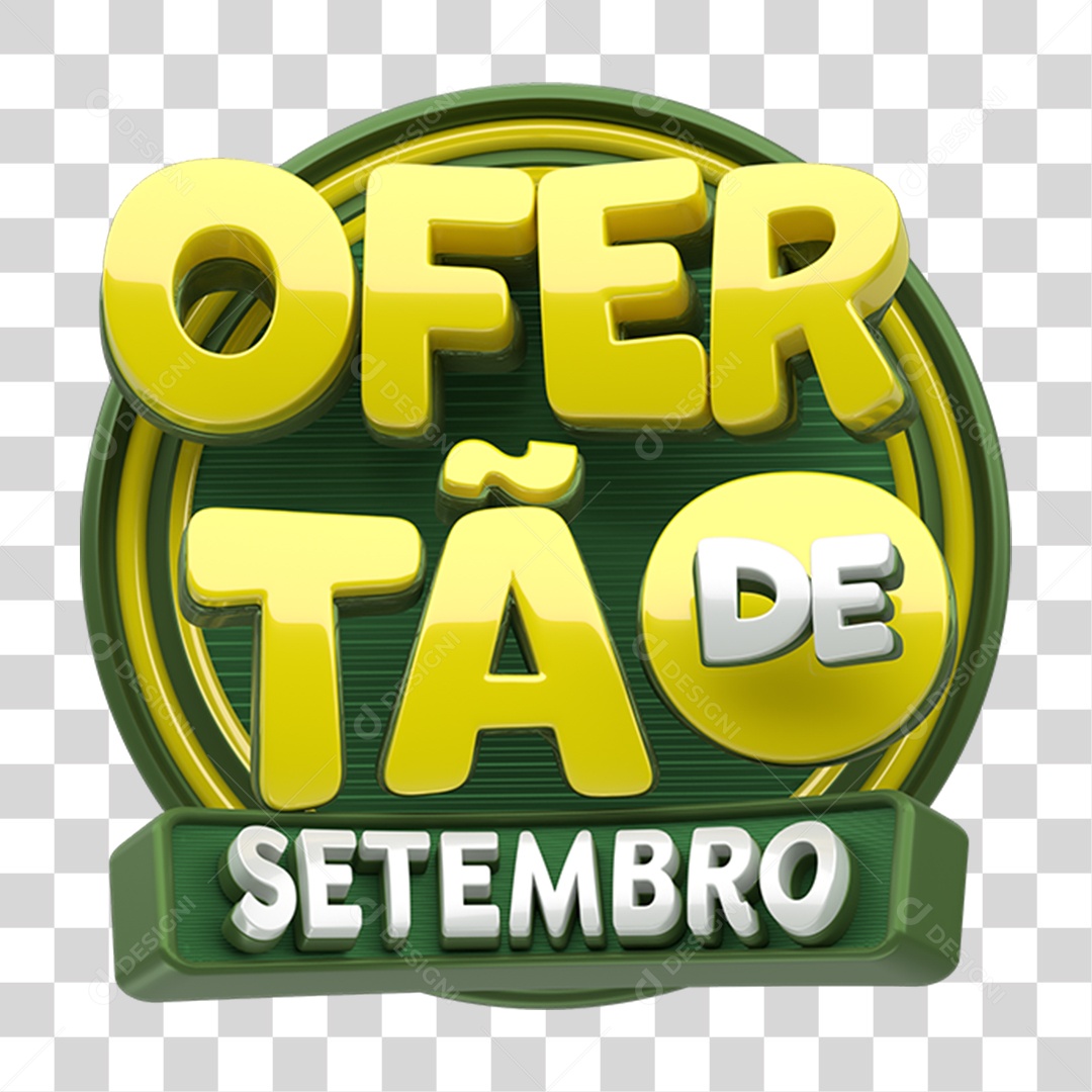 Selo 3D Ofertão de Setembro PNG Transparente