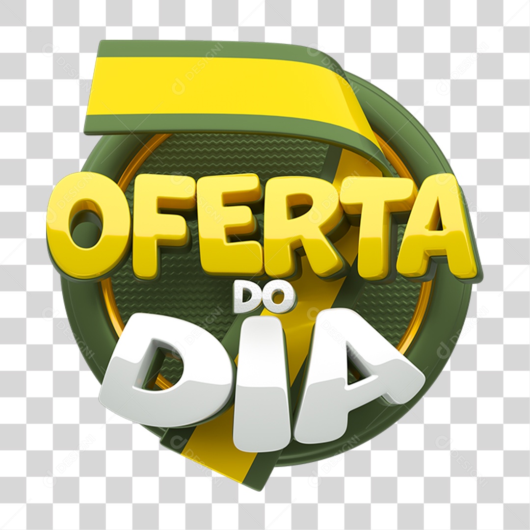 Selo 3D Oferta do Dia PNG Transparente