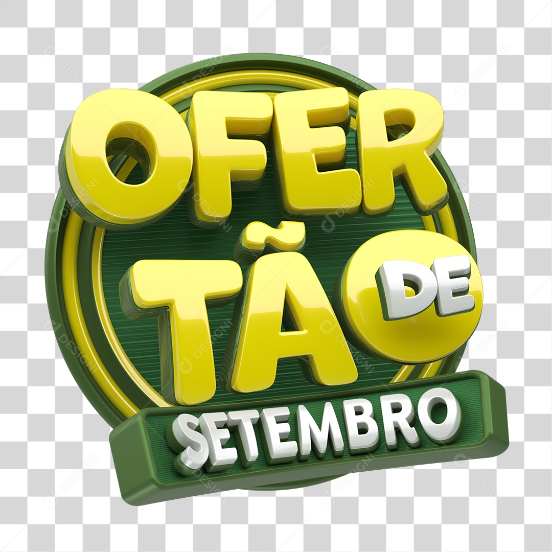Selo 3D Ofertão de Setembro PNG Transparente
