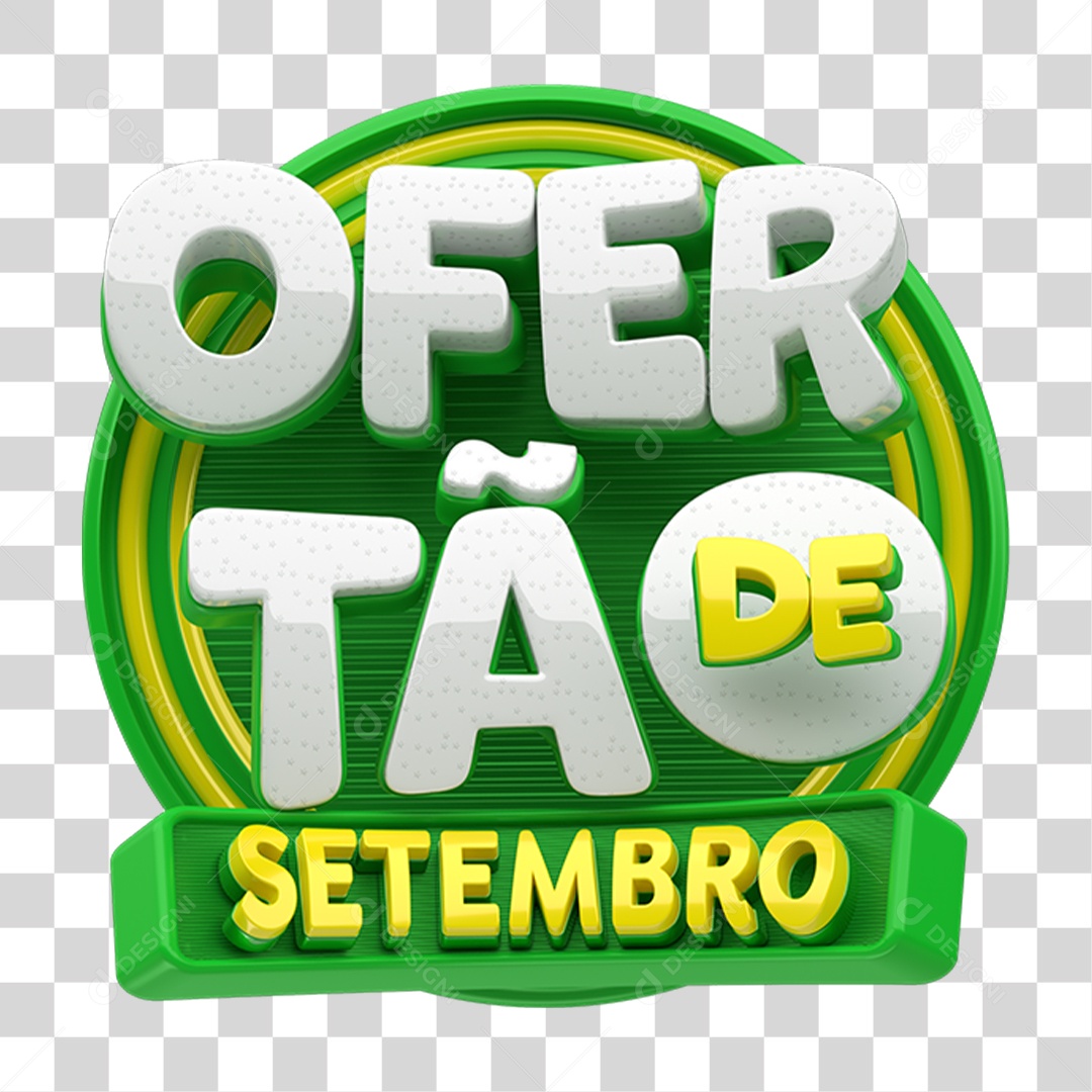 Selo 3D Ofertão de Setembro PNG Transparente