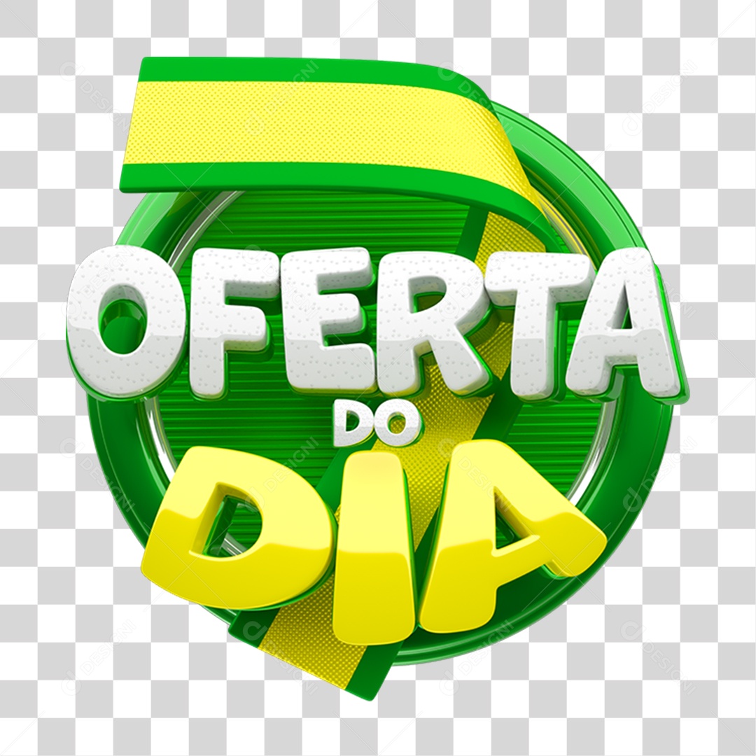 Selo 3D Oferta do Dia PNG Transparente