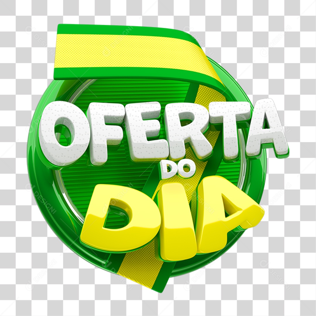 Selo 3D Oferta do Dia PNG Transparente