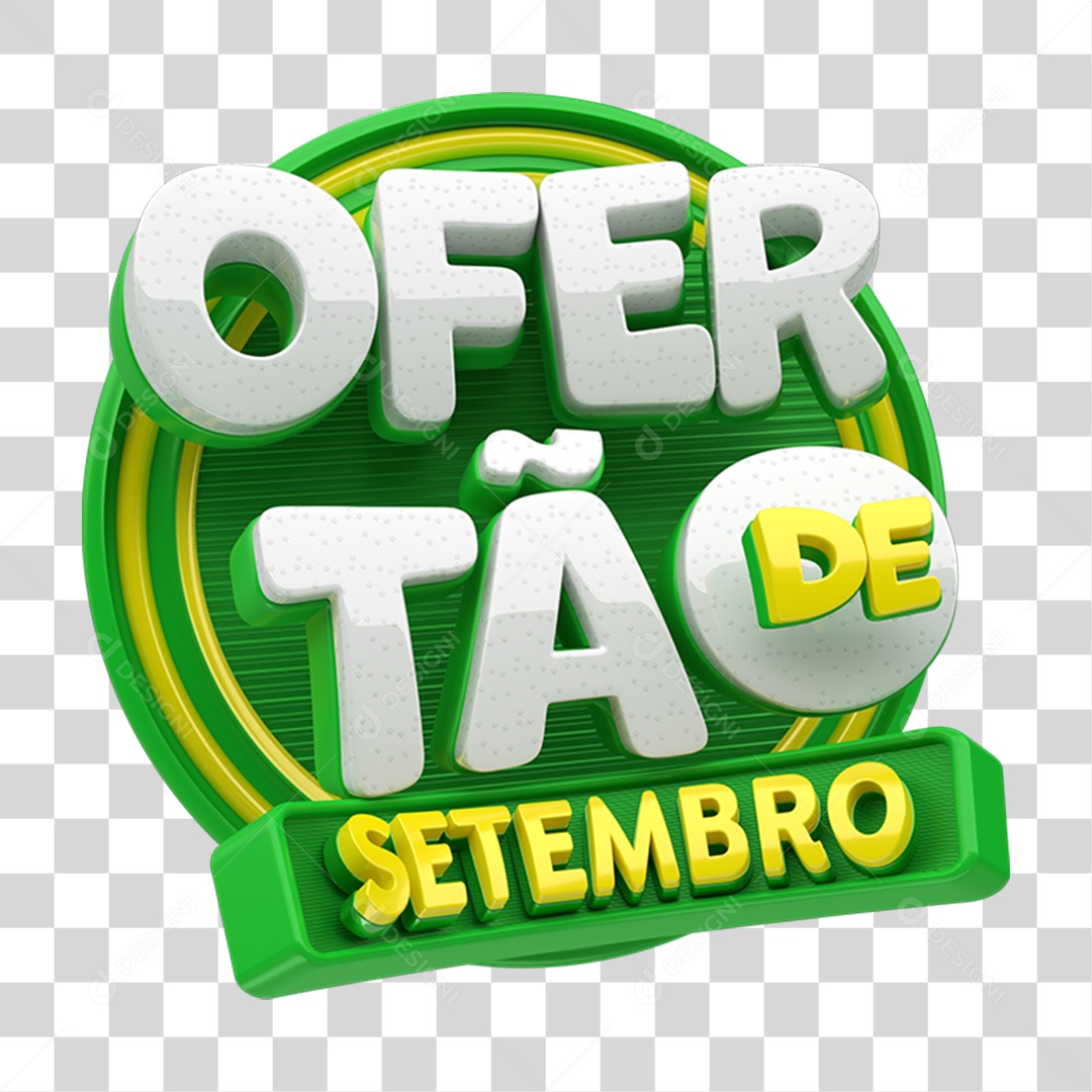 Selo 3D Ofertão de Setembro PNG Transparente