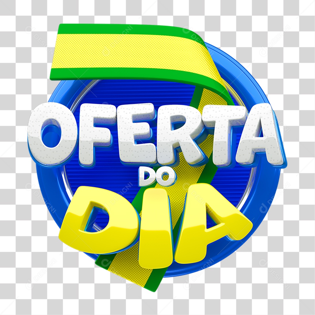 Selo 3D Oferta do Dia PNG Transparente