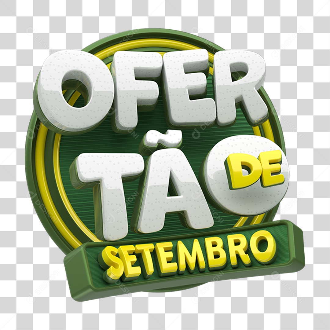 Selo 3D Ofertão de Setembro PNG Transparente