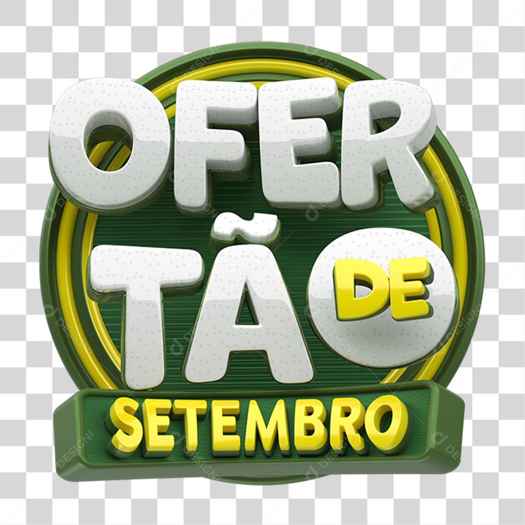 Selo 3D Ofertão de Setembro PNG Transparente