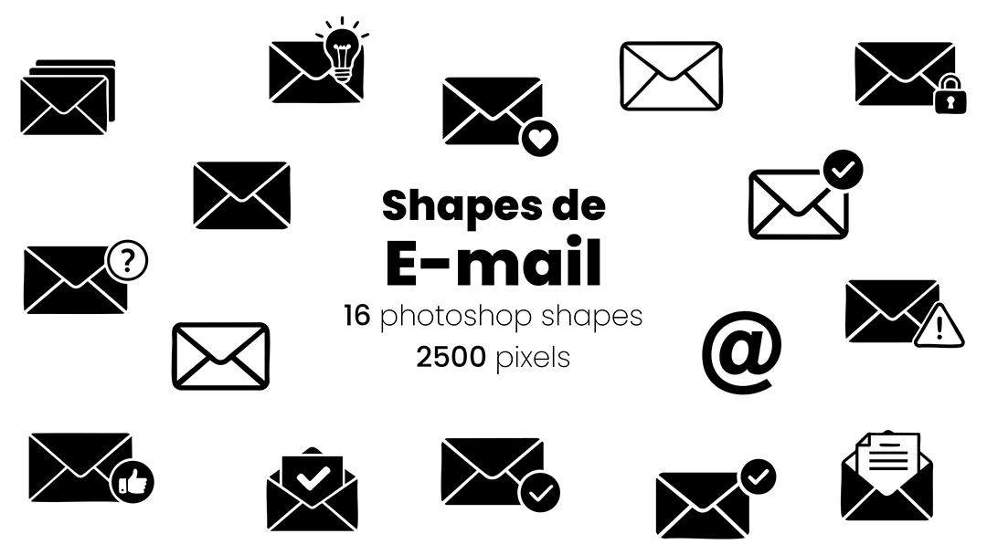 Conjunto de Ícones Email Shapes CSH