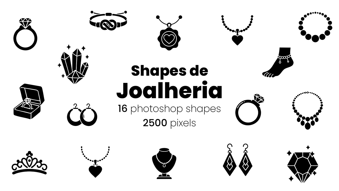 Conjunto de Ícones de Joalheria Shapes CSH