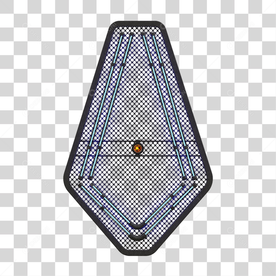 Painel de Seta Metálica com Neon PNG Transparente