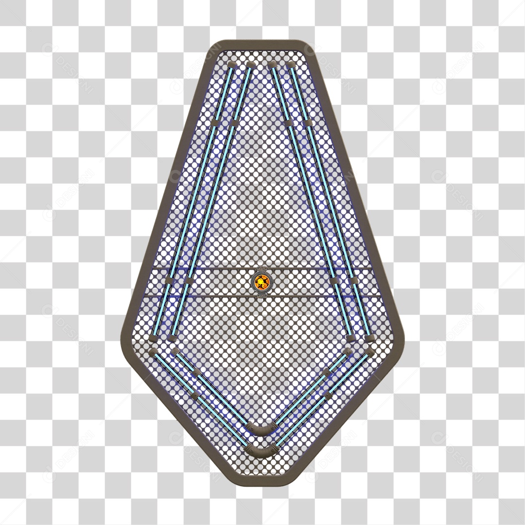 Painel de Seta Metálica com Neon PNG Transparente