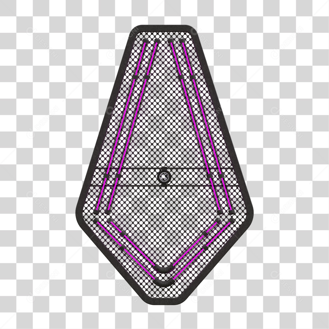 Painel de Seta Metálica com Neon PNG Transparente