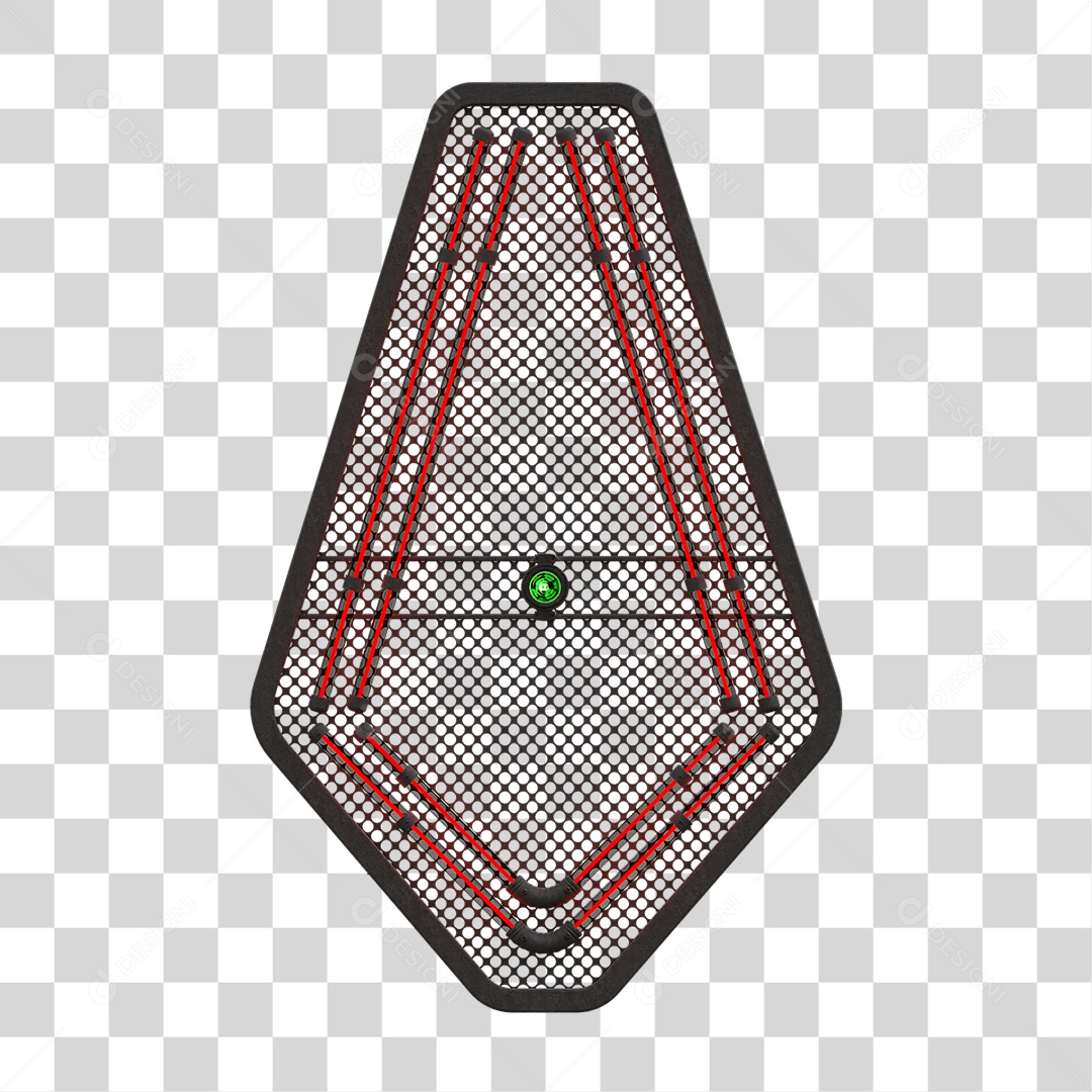 Painel de Seta Metálica com Neon PNG Transparente