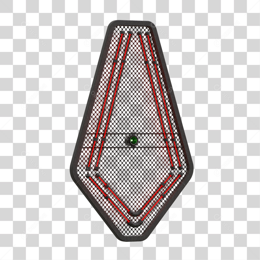 Painel de Seta Metálica com Neon PNG Transparente