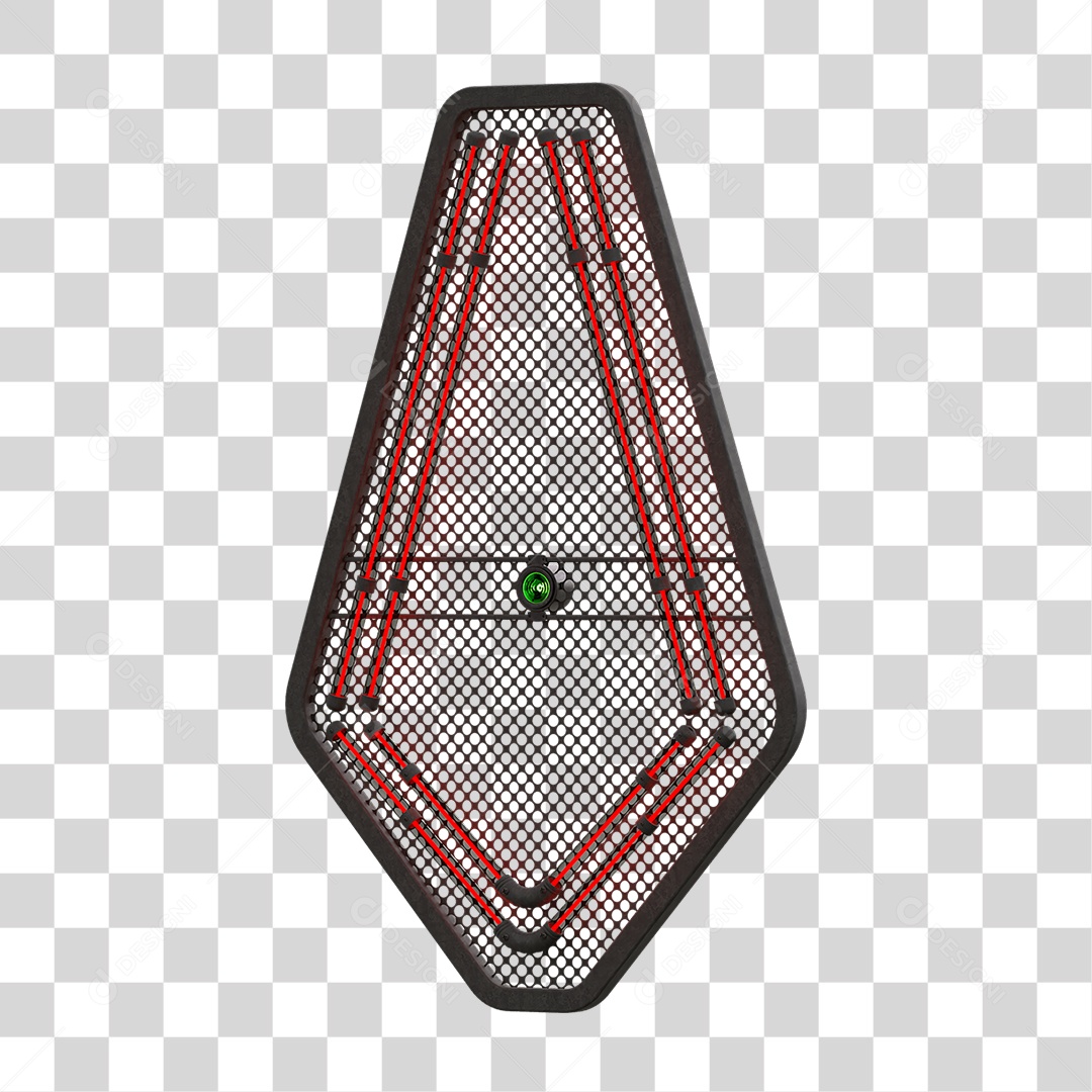 Painel de Seta Metálica com Neon PNG Transparente