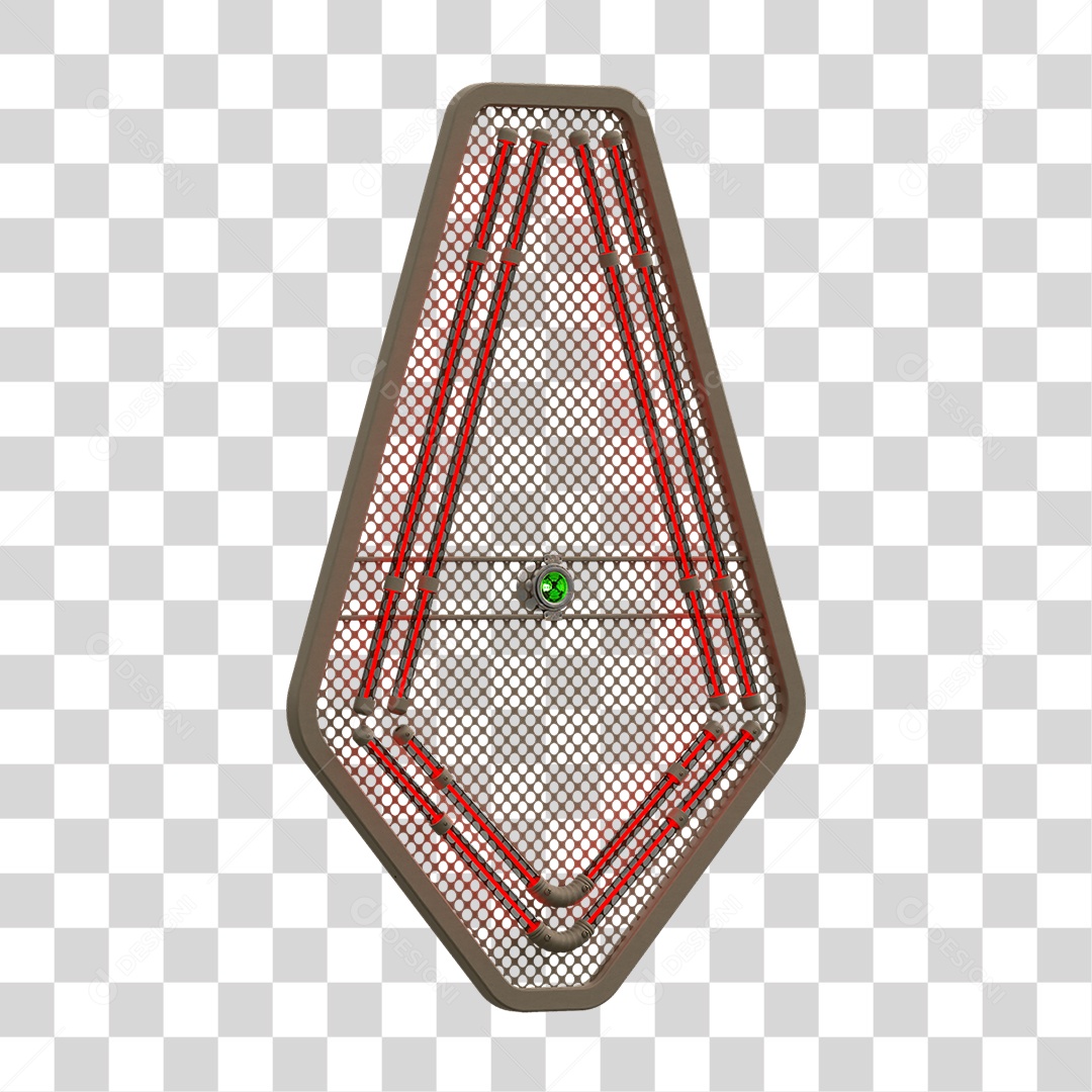 Painel de Seta Metálica com Neon PNG Transparente