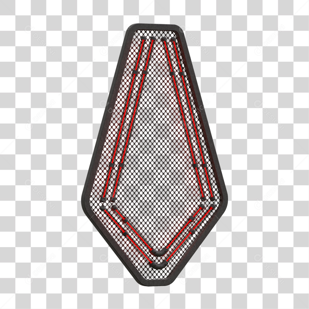 Painel de Seta Metálica com Neon PNG Transparente