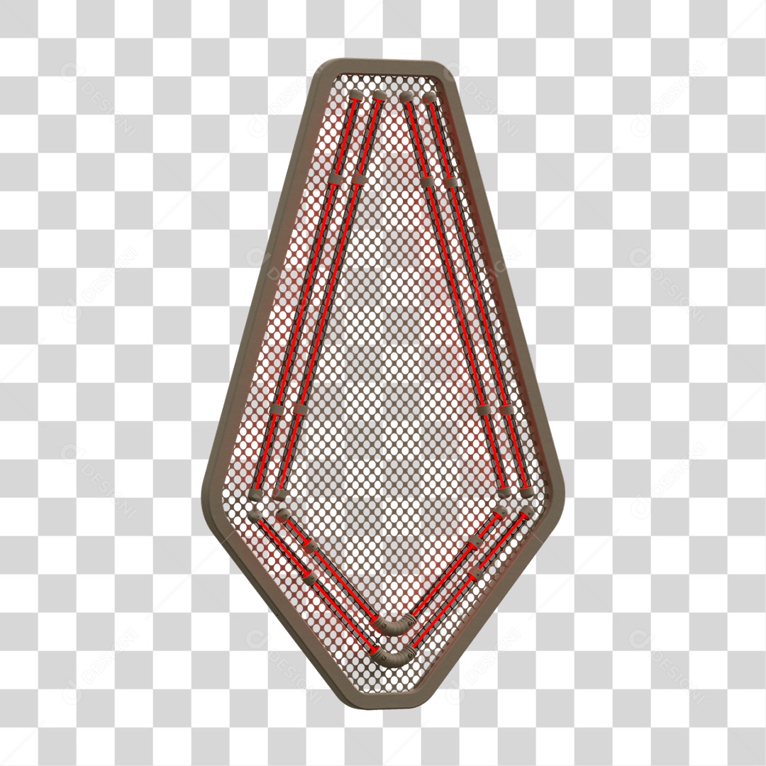 Painel de Seta Metálica com Neon PNG Transparente