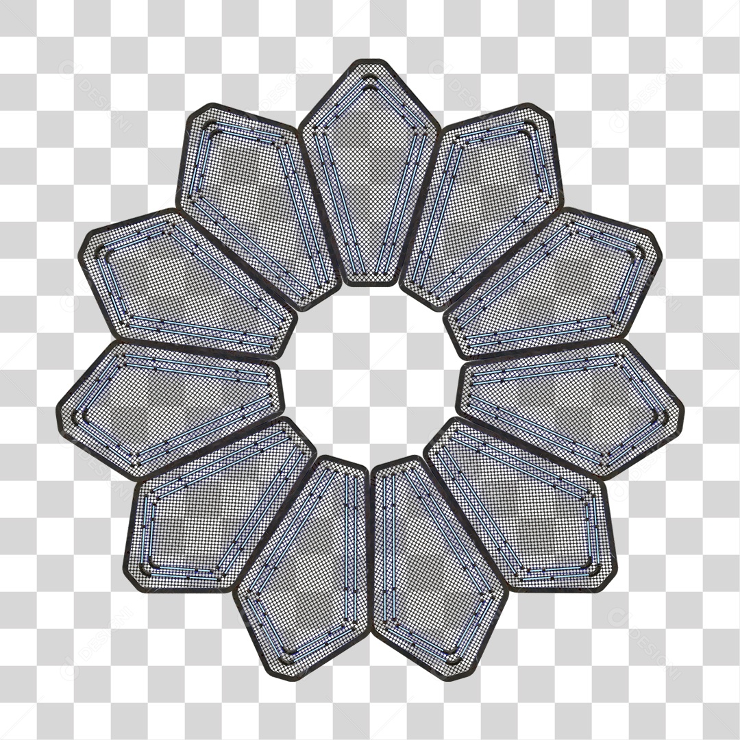 Painel de Seta Metálica com Neon PNG Transparente