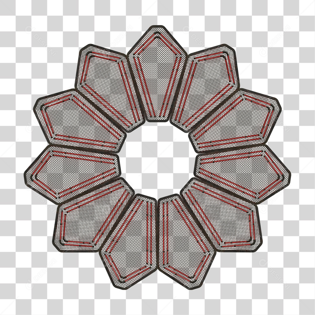 Painel de Seta Metálica com Neon PNG Transparente