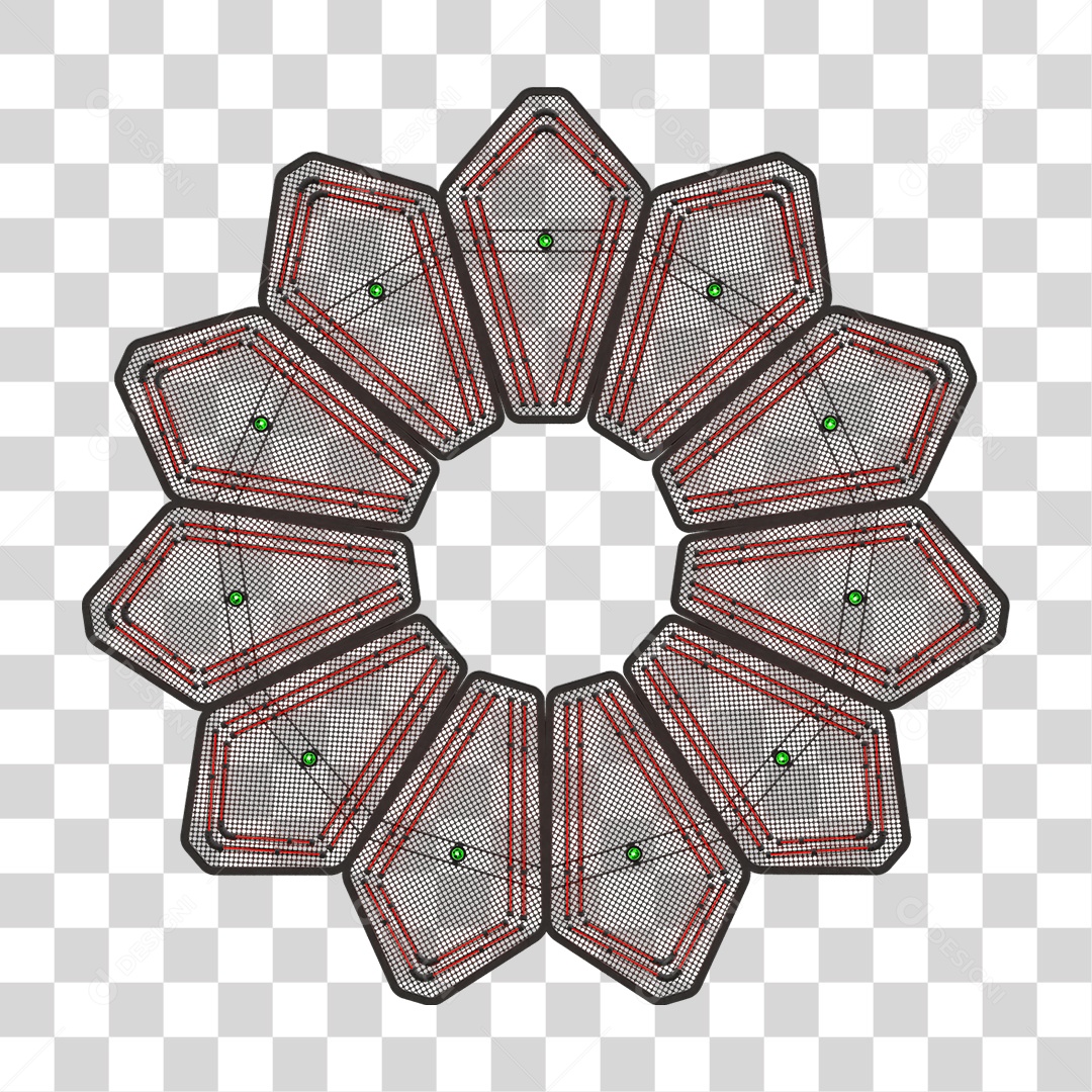 Painel de Seta Metálica com Neon PNG Transparente