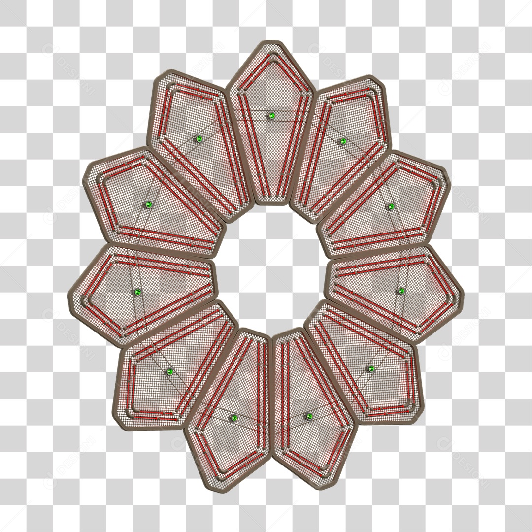 Painel de Seta Metálica com Neon PNG Transparente