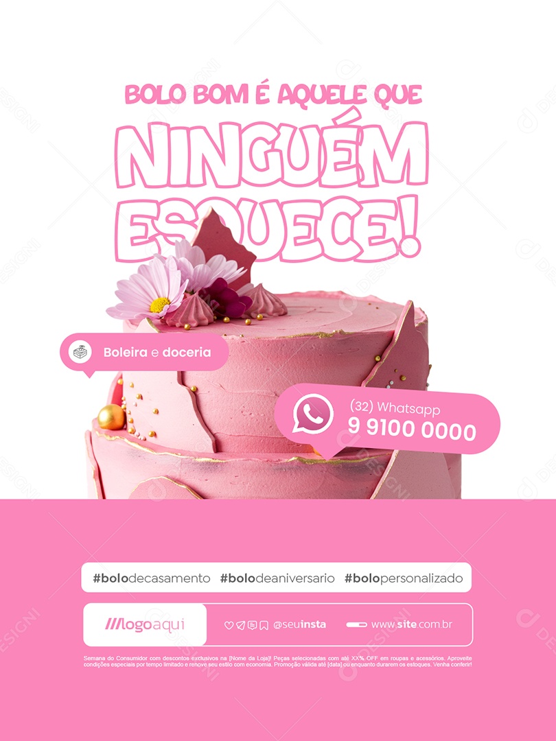 Boleira Ninguém Esquece Social Media PSD Editável