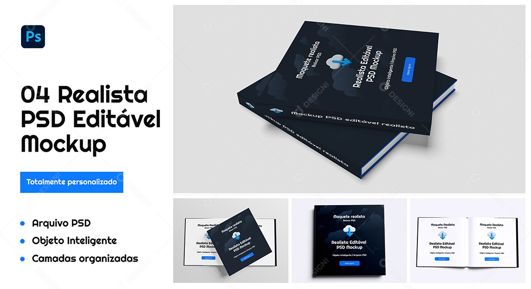 Mockup De Livro PSD Editável